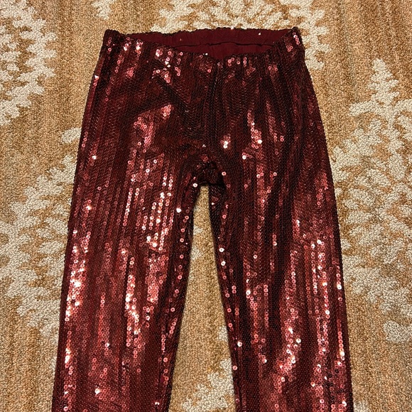 WOW Couture sequin pants size small maroon - Picture 2 of 6